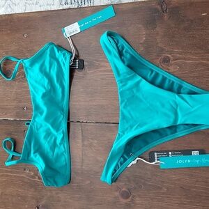 Jolyn Bikini Teal Coast Top S Bottom M